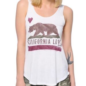 NWOT Billabong White California Love Tank Top Size Large